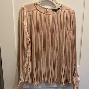 Banana Republic tan satin blouse